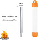Outdoor Pocket Bellow Stainless Steel Telescopic Blow Fire Tube Blowpipe Tool