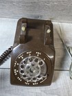 Brown Rotary Desk Phone - Dial Tone And Accepts Calls 