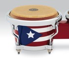 Latin Percussion Lpmc Mini Tunable Puerto Rican Flag Wood Bongos  lpm199-pr 