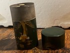 Vtg Original 1950s Japanese Tea Caddy Metal Canister Container 5 5   Collectible