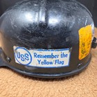 Vtg Msa Comfo-cap Coal Miners Hard Hat W  Adjustable Liner Black Used Stickered