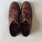 Vintage Sears Brogue Oxfords Men 10 5d Brown Leather Wingtip Dress Shoes Preppy