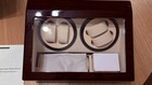 Automatic Watch Winder Dual Rotor 4 Watch 6 Slot Storage Box Wood