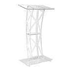 Kingdom Champion Acrylic Podium - Elegant Curved Truss-style Contemporary Pulpit