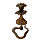 Brass Cobra Vintage Candle Snake Holder Holders Islamic Inscription Old Small
