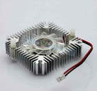 2 Pcs 55mm 2pin Aluminum Snowhite Cooling Fan Heatsink Cooler  Vga Cpu Fs006 B7