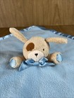 Carter   s Baby Blue Satin Trim Lovey Security Blanket Dog Duck Best Friends