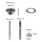 100pcs 5mm Grommet Tool Kit With Hole Punch  Grommet Setter Tools  Black