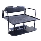 Ezgo Txt  95-up  Golf Cart Rear Seat Kit - Flip Steel Frame With Black Cushions