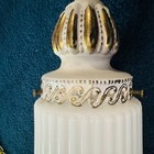 Vintage Mcm White Ribbed Glass Swag Lamp Hollywood Regency Style New Cord