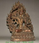 10 old Tibet  Buddhism Bronze Mahayana Goddess Wenshu Manjushri Buddha Statue