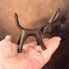 Rustic Cast Iron Donkey Figurine Vintage Style Farmhouse Shelf Decor Burro Mule