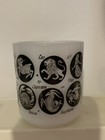 1970s Milk Glass Horoscope Zodiac Astrology Symbols Mug Vintage