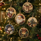 6 12x Wooden Christmas Ornaments Diy Pearl Art Kits Hanging Diamond Art  20  Off