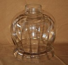 Vintage Clear Glass Hurricane Lamp Candle Shade Globe Fitter Base 1 3 4  X 5 3 4