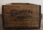 Vtg 1800 s Pflueger Enterprise Mfg Co  Fishing Wooden Shipping Crate