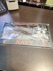 1 Pair United States Navy License Plate Frames W  Screws Metal Auto Tag Holder