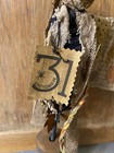 Primitive Handmade Halloween Fall Pumpkin Flag In Spool Vintage Quilt 