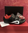 Peloton Adult Cycling Shoes Black red white Size 43  With Cleats New In Box 