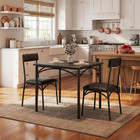 Dining Table Set For 2  Kitchen Table And Chairs For 2 With Upholstered Chairs 