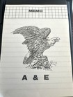 Vintage Brown Zip Leather Address Book Set   A e Eagle Memo   1980s