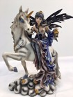 Large Moon   Stars Fairy On Unicorn   Golden Horn -faries 10 Inch