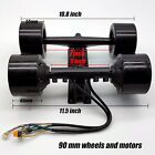 36v Dual Motor Set For Electric Skateboard 90mm Diy Hub Motor Kit 10s Battery