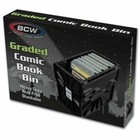 2x Bcw Graded Certified Comic Book Storage Plastic Bin Stackable Box Heavy Duty