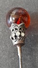 Antique Glass Double End Hat Pin Hatpin 