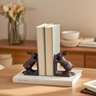 Decorative Cast Iron Cute Bunny Bookends vintage Heavy Duty For Shelves 5 3lbs