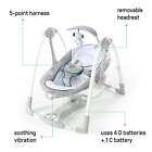 Ingenuity Convert Me 2-in-1 Portable Vibrating Baby Swing Nash  Infant  Gray
