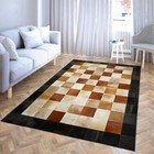 Cowhide Rug Brazilian Brindle Cow Hide Rug Area Rugs Hair On Hide Black Border