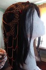 Red Crystal Brass Chainmail Headdress Ren Fayre Fantasy Medieval Gothic Costume