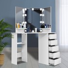 Makeup Vanity Desk Set With Led Lights And Drawers Dressing Table For Girls Gift