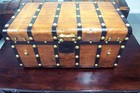 Beautiful Antique Jenny Lind Trunk Restored 6 Band