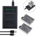 2x Battery  Charger For Canon Lp-e8 Eos 700d T2i T3i T4i T5i Kiss X4 X5 X6 X7i