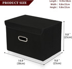 Fabric Storage Cube Bins Foldable Organizer Container Collapsible Basket With Li