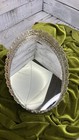 Vintage Oval Dresser Vanity Tray Mirror Hollywood Regency Gold Tone As Is     