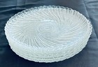 Vintage Arcoroc Glass Plates 7 5  Sea Breeze Swirl Scalloped France 6-piece Set