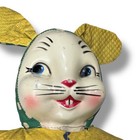 1950   s Vintage Plush Easter Bunny Rabbit With Celluloid Plastic Face 24 