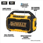 20v Max Bluetooth Speaker  100 Ft Range  Durable For Jobsites  Phone Holder Incl