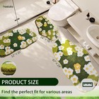 Moss Floral Bath Mat Cute Plant Toilet Rug Spring Flower Bathroom Green