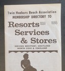 Vintage Brochure - Twin Harbors Beach Association Directory - Washington - 1965