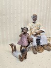 4 Vintage S  Coyne African American Dolls For Miniature Dollhouse Scene