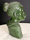Signed N  Divgale Hand-carved African Carved Stone Bust 