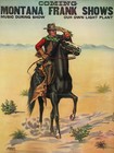 Vintage Western Posters - Montana Frank Shows - Art Print On Paper Or Canvas