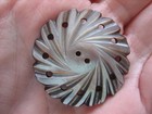 Vintage 1-5 16 Inch Carved Pierced Mop Mother Of Pearl Shell Button - M16