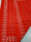 Vintage Red Green And White Floral Bandana 100  Cotton Hankie Made In Germany
