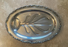 Vintage Wm  Rogers Royal Provincial Silver Plate Large Meat Platter Well   Tree