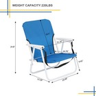 Blue Oxford Cloth Iron Outdoor Beach Chair     Sturdy Seating For Beach Trips